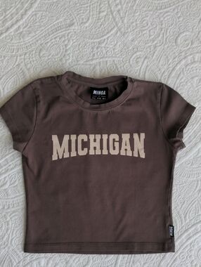 Minga London Brown "Michigan" Graphic Tee
